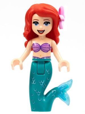 Preowned LEGO® Minifigure – Disney dp151 Ariel Mermaid (Light Nougat) Medium Lavender Shell