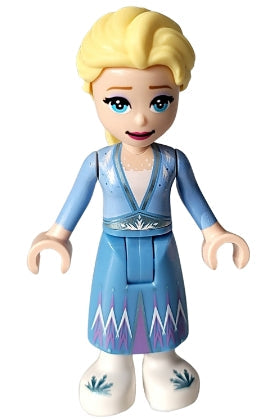 Preowned LEGO® Minifigure – Disney dp153 Elsa Medium Blue Skirt White Shoes