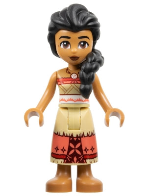 Preowned LEGO® Minifigure – Disney dp172 Sina Red and Tan Top w/Tan and Coral Long Skirt