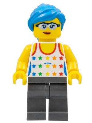 Preowned LEGO® Minifigure – Educational & Dacta edu009 Female Tank Top w/Colored Stars Dark