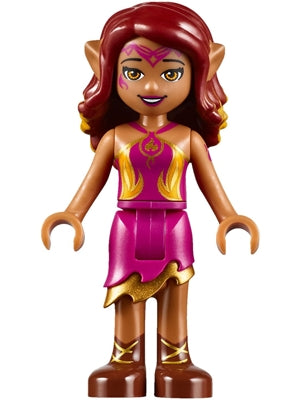 Preowned LEGO® Minifigure – Elves elf036 Azari Firedancer Magenta and Gold