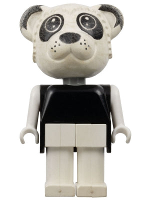 Preowned LEGO® Minifigure – Fabuland fab10a Bear Peter Panda White Head Legs and Arms Black