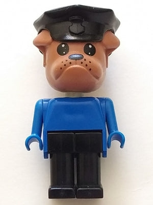 Preowned LEGO® Minifigure – Fabuland fab2a Bulldog Bertie Bulldog (Police Chief) Brown Head