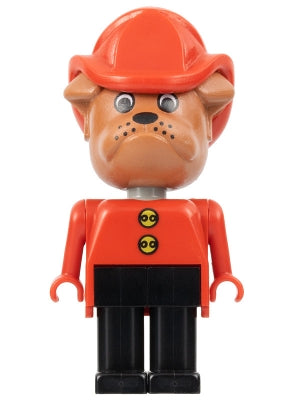Preowned LEGO® Minifigure – Fabuland fab2f Bulldog Barty Bulldog (Fire Chief) Brown Head Re