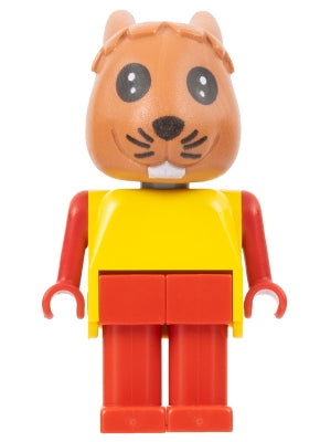 Preowned LEGO® Minifigure – Fabuland fab3a Rabbit Rufus Rabbit Brown Head Red Legs and Arms
