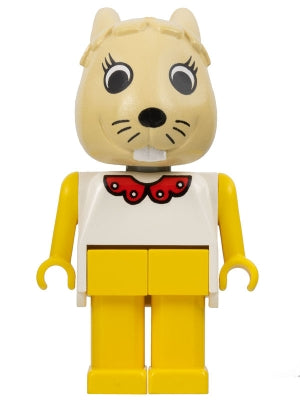 Preowned LEGO® Minifigure – Fabuland fab3d Rabbit Bonnie Bunny Tan Head Yellow Legs and Arm