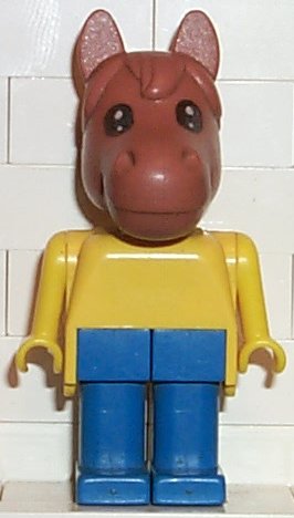 Preowned LEGO® Minifigure – Fabuland fab6a Fabuland Horse Henry Horse Brown Head