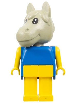 Preowned LEGO® Minifigure – Fabuland fab6b Horse Clarence Carpenter Light Gray Head Yellow
