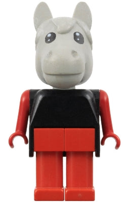 Preowned LEGO® Minifigure – Fabuland fab6d Horse Harry Horse Light Gray Head Red Legs Black
