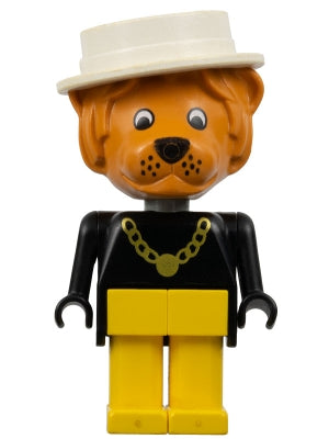 Preowned LEGO® Minifigure – Fabuland fab7g Lion Lionel Lion (Mayor) w/Necklace and White Ha