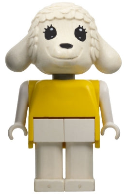 Preowned LEGO® Minifigure – Fabuland fab7h Lamb Lucy Lamb (Nurse) Yellow Top Black Eyes Eye