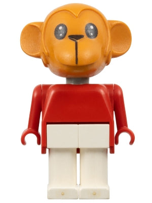 Preowned LEGO® Minifigure – Fabuland fab8e Monkey Gabriel Gorilla Brown Head White Legs Red