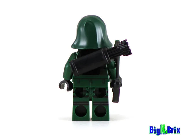 Big Kid Brix Custom LEGO® Minifigure – GREEN ARROW Oliver Queen DC Custom Printed & Inspired Minifigure Collectible