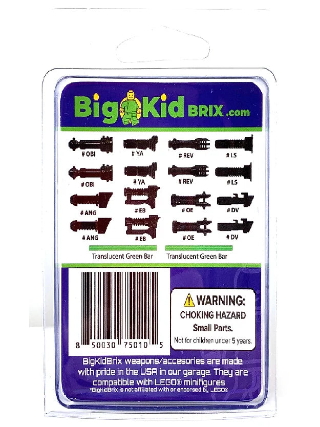 Big Kid Brix Custom LEGO® Minifigure Accessories – Dual Hero Hilt Pack - Black