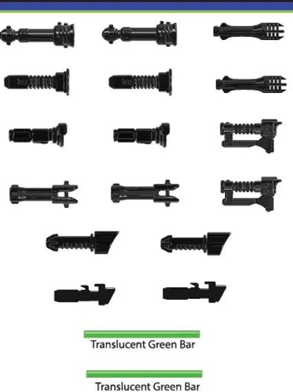 Big Kid Brix Custom LEGO® Minifigure Accessories – Dual Hero Hilt Pack - Black