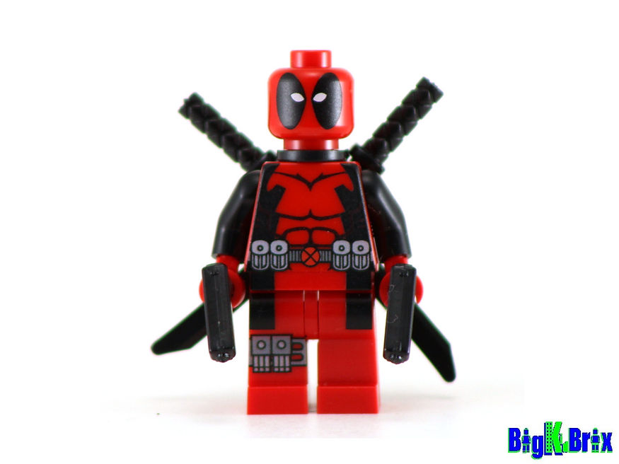 Big Kid Brix Custom LEGO® Minifigure – DEADPOOL Marvel Red Suit Collectible
