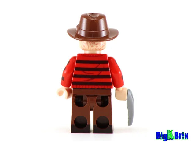 Big Kid Brix Custom LEGO® Minifigure – FREDDY KRUEGER Horror Collectible