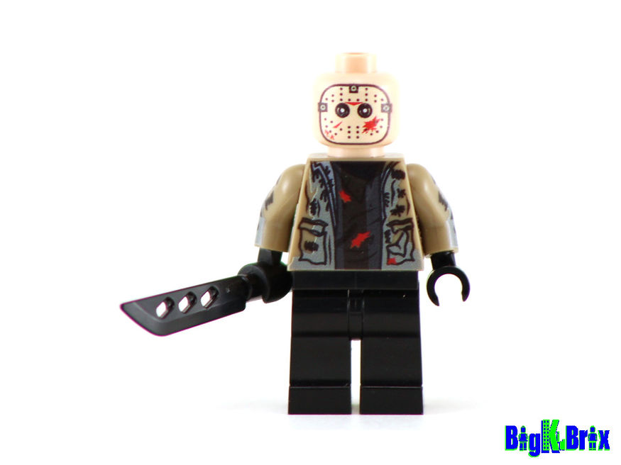 Big Kid Brix Custom LEGO® Minifigure – JASON Friday the 13th Custom Printed & Inspired LEGO® Horror Minifigure Collectible