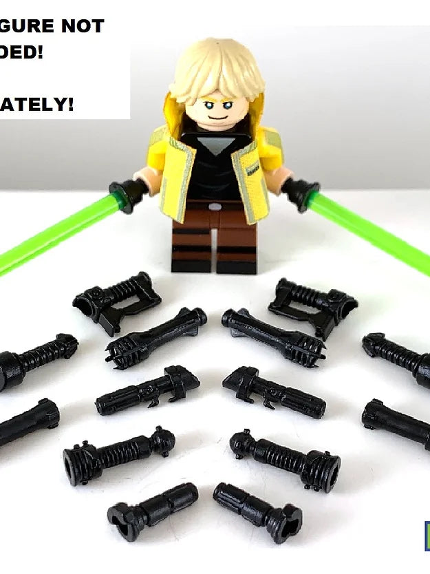 Big Kid Brix Custom LEGO® Minifigure Accessories – Dual Hero Hilt Pack - Black