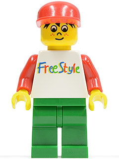 Preowned LEGO® Minifigure – FreeStyle fre001 FreeStyle Timmy w/Green Legs and Red Hat