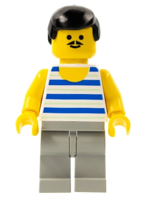 Preowned LEGO® Minifigure – FreeStyle fre004 Horizontal Blue and Light Green Stripes Light