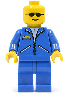 Preowned LEGO® Minifigure – Games game004 Jacket Blue Sunglasses Blue Legs No Headgear (Blu