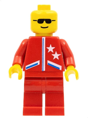 Preowned LEGO® Minifigure – Games game005 Jacket 2 Stars Red Red Legs No Headgear (Red Crui