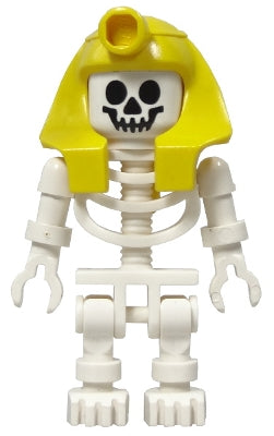Preowned LEGO® Minifigure – Adventurers gen008 Skeleton w/Standard Skull Yellow Mummy Headd