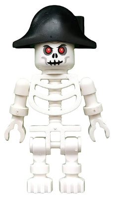 Preowned LEGO® Minifigure – Games gen026 Skeleton w/Fantasy Era Skull Bicorne Hat