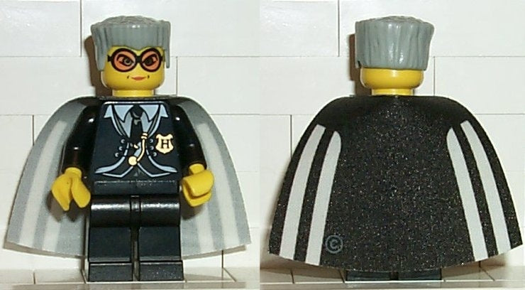 Preowned LEGO® Minifigure – Harry Potter hp021 Madam Rolanda Hooch Black Outfit Yellow Head