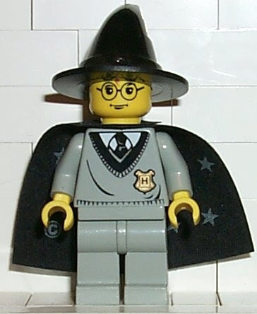 Preowned LEGO® Minifigure – Harry Potter hp035 Harry Potter Hogwarts Torso Light Gray Legs