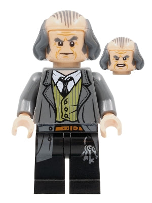 Preowned LEGO® Minifigure – Harry Potter hp140 Argus Filch Bald on Top Dark Bluish Gray Jac