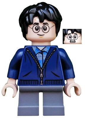 Preowned LEGO® Minifigure – Harry Potter hp153 Harry Potter Dark Blue Zip Up Dark Bluish Gr