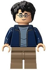 Preowned LEGO® Minifigure – Harry Potter hp175 Harry Potter Dark Blue Open Jacket Dark Tan
