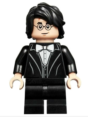 Preowned LEGO® Minifigure – Harry Potter hp184 Harry Potter Black Suit White Bow Tie Medium