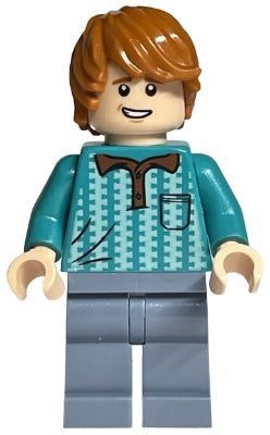 Preowned LEGO® Minifigure – Harry Potter hp231 Ron Weasley Dark Turquoise Polo Shirt