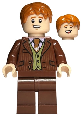 Preowned LEGO® Minifigure – Harry Potter hp251 George Weasley Reddish Brown Suit Dark Orang