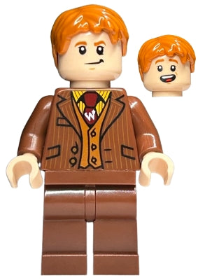 Preowned LEGO® Minifigure – Harry Potter hp252 Fred Weasley Reddish Brown Suit Dark Red Tie