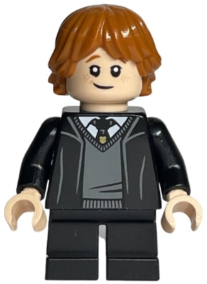 Preowned LEGO® Minifigure – Harry Potter hp319 Ron Weasley Hogwarts Robe Black Tie
