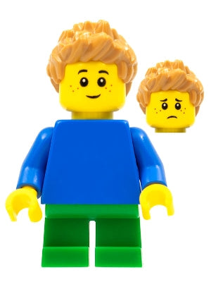 Preowned LEGO® Minifigure – Educational & Dacta pln191 Plain Blue Torso w/Blue Arms Green S