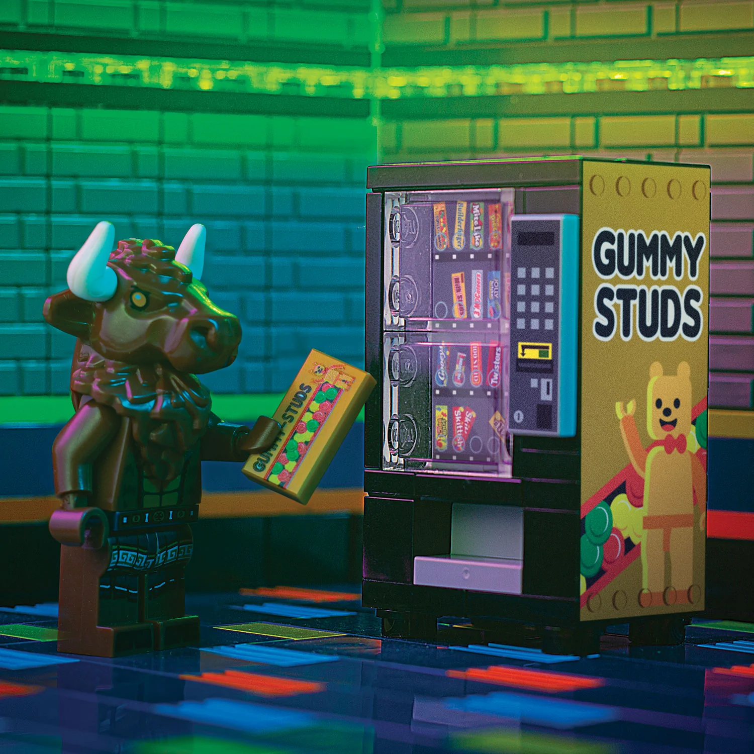 Brickshow Shop Gummy Studs Custom Candy Vending Machine New Building Kit