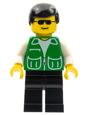 Preowned LEGO® Minifigure – FreeStyle trn136 Jacket Green w/2 Large Pockets Black Legs Blac