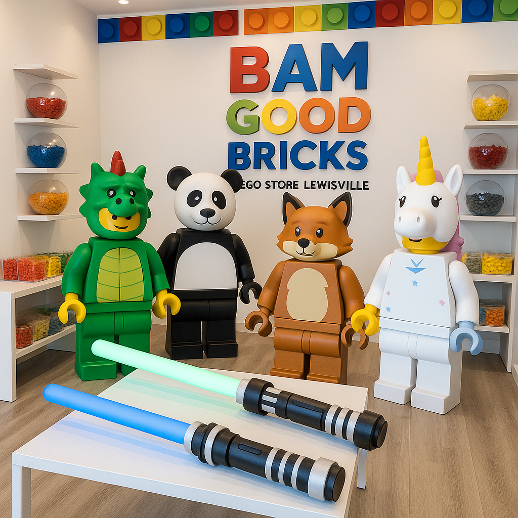 3D Printed LEGO® Minifigures and Lightsabers Now at BAM Good Bricks – LEGO Store Lewisville