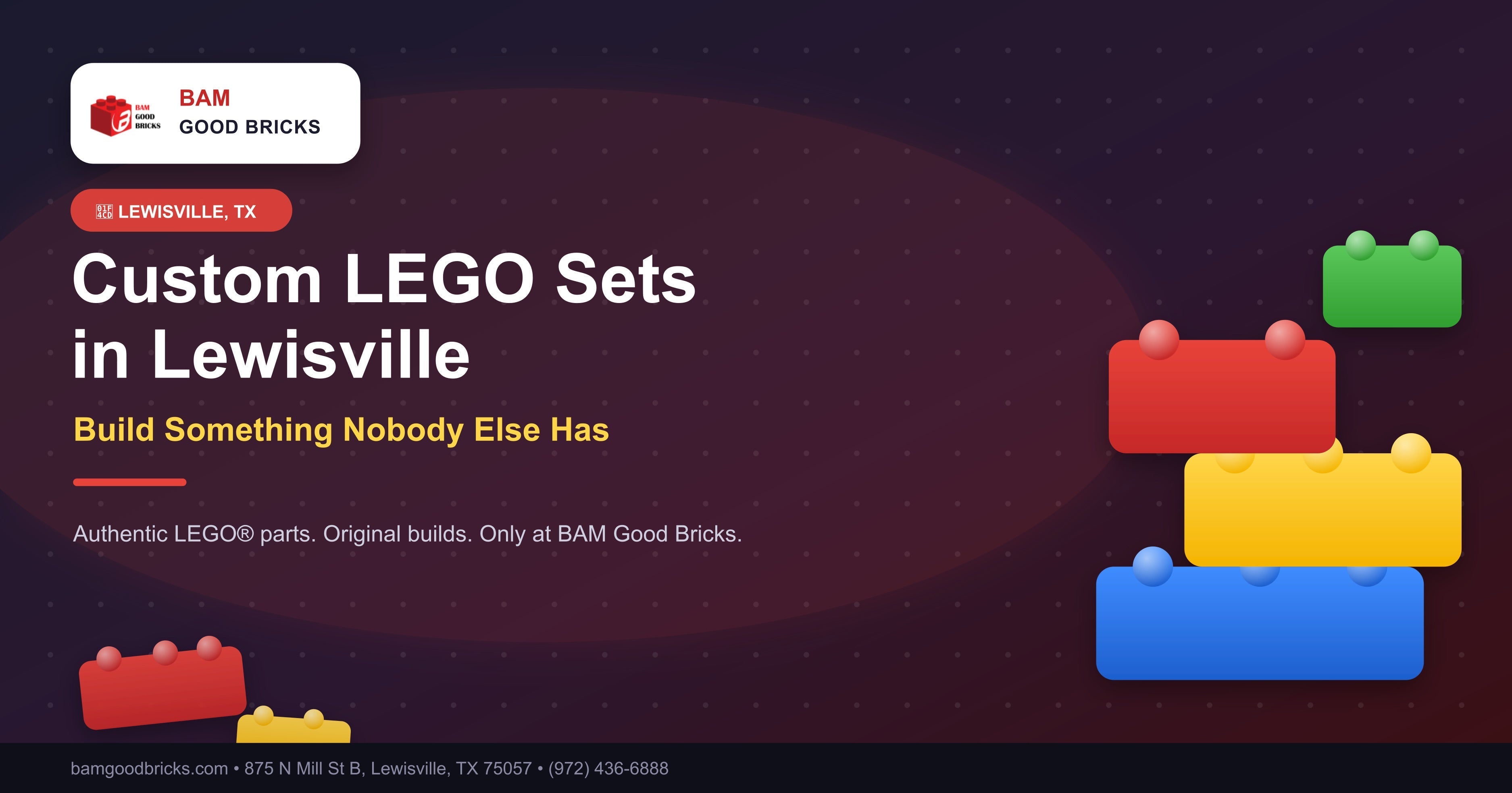 Custom LEGO Sets in Lewisville: Build Something Nobody Else Has
