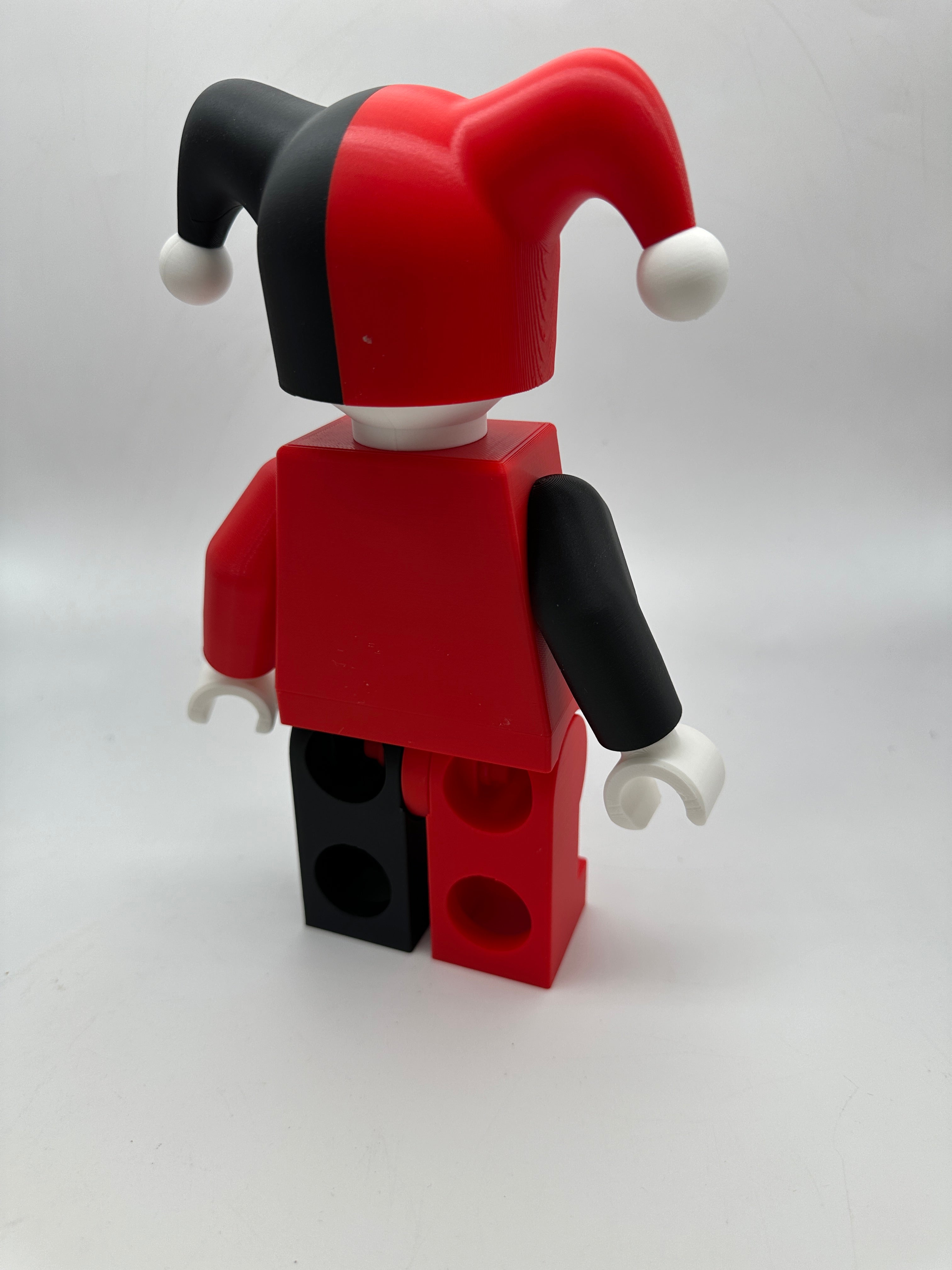 3D Printed DC Harley Quinn Large Scale 8.5"- 9.5" Minifigure