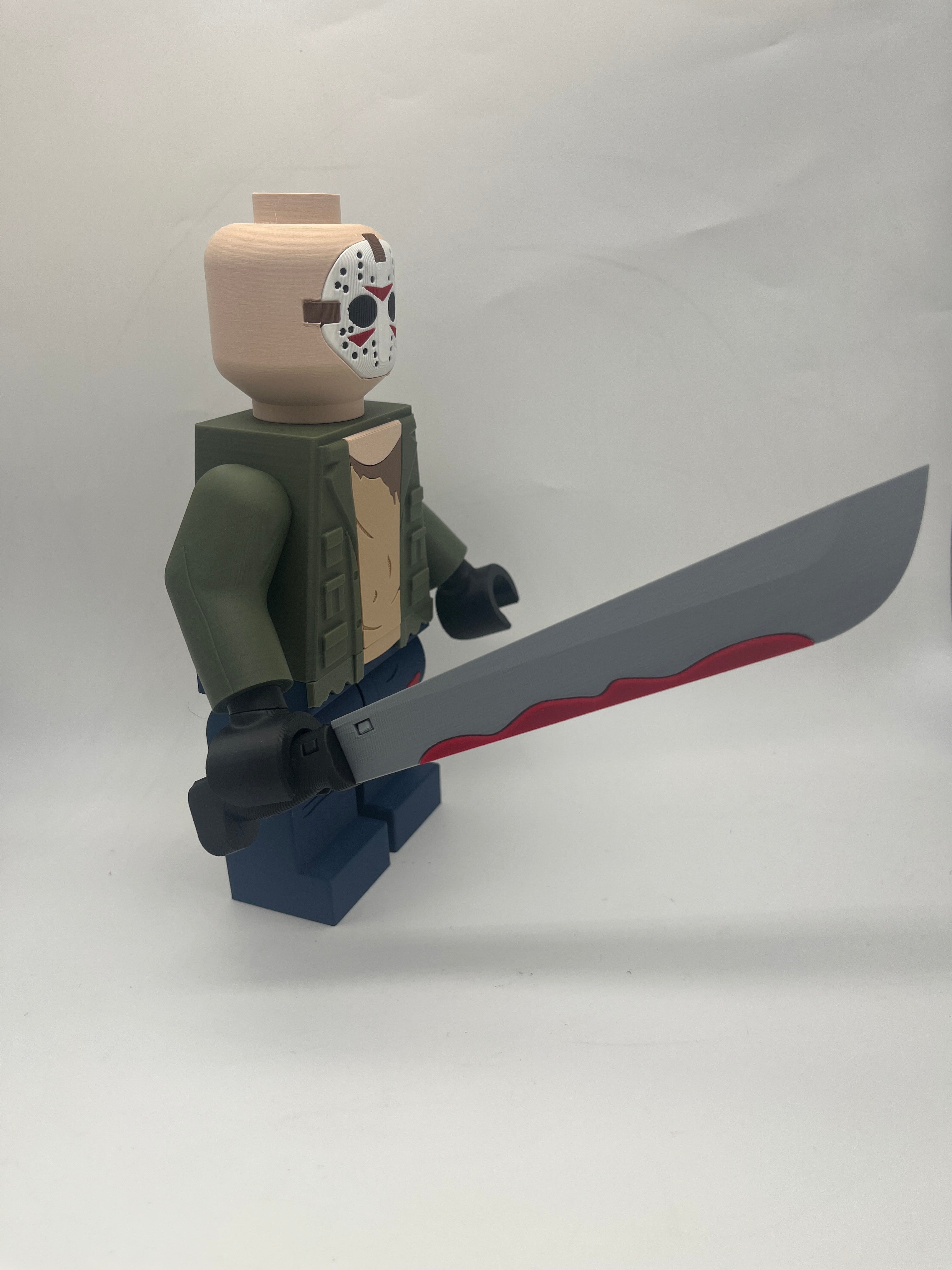 3D Printed Jason Friday the 13th Large Scale 8.5"- 9.5" Minifigure