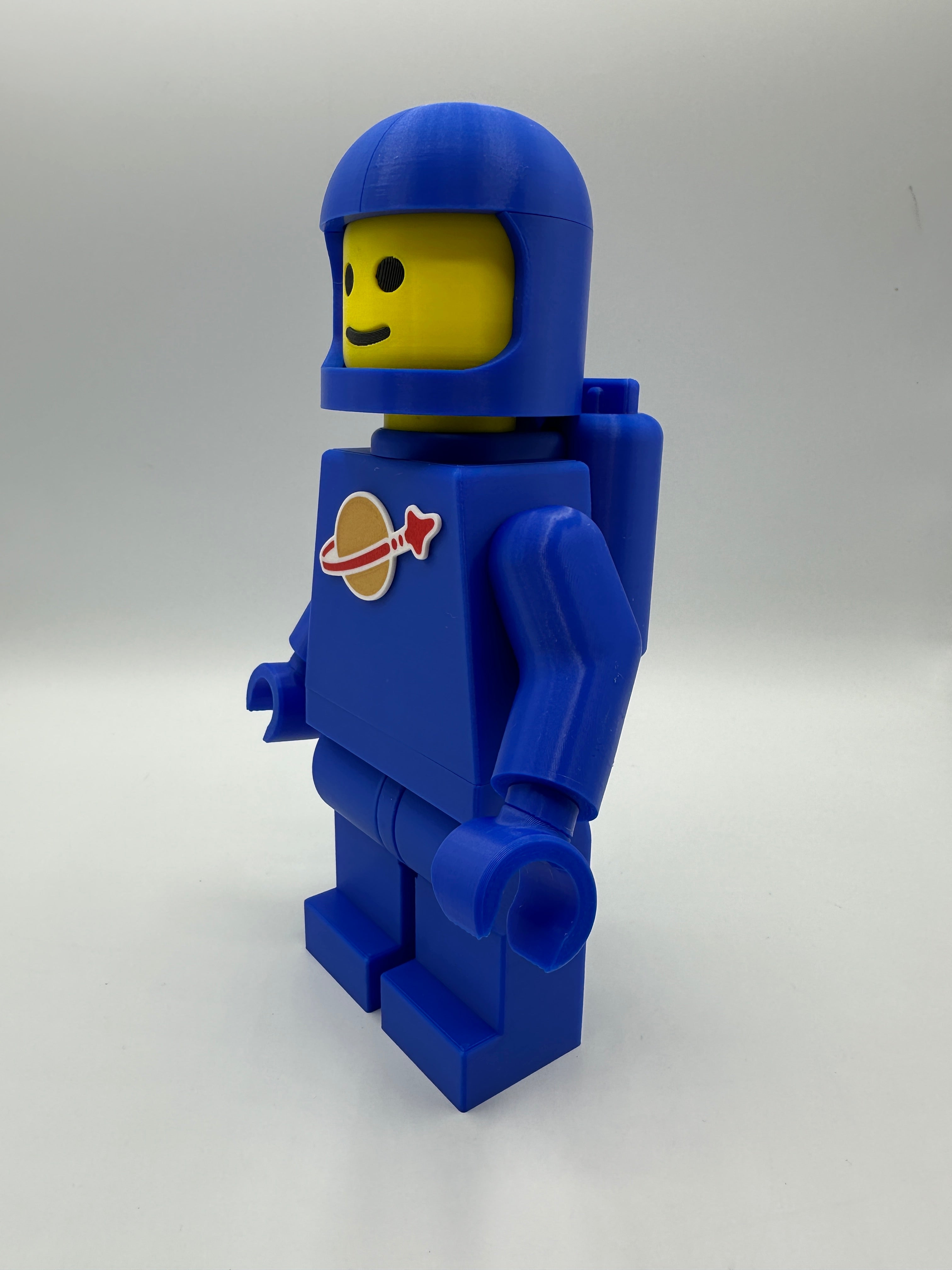 3D Printed Classic Space - Blue with Air Tanks Large Scale 8.5"- 9.5" Minifigure