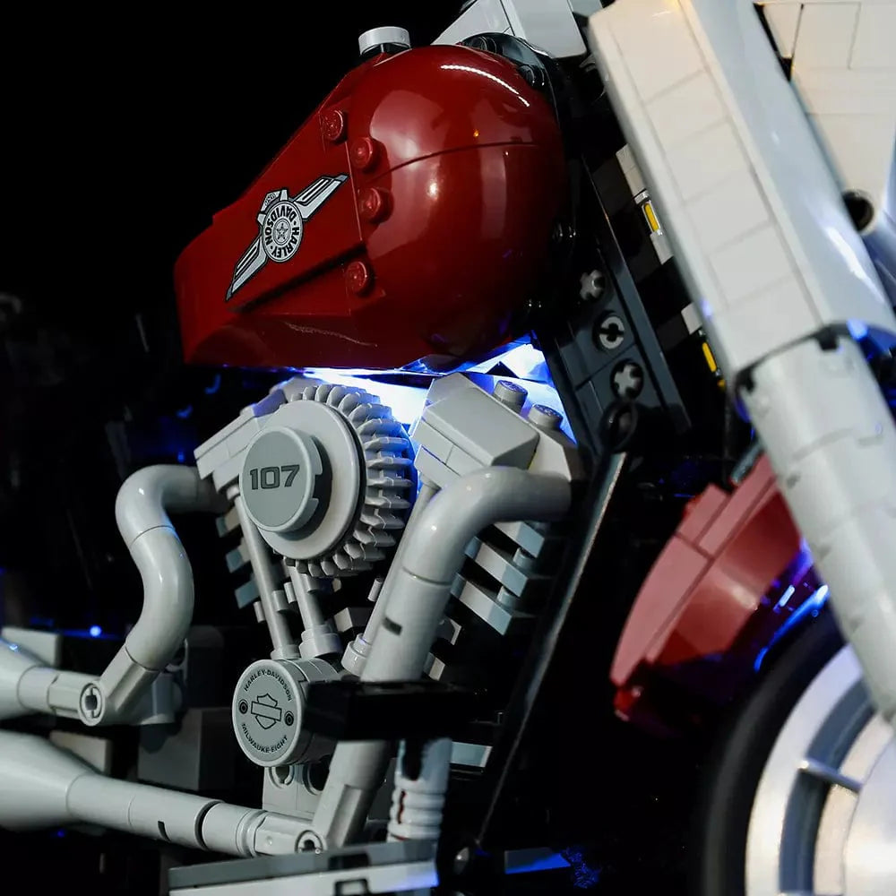 LEGO Light Kit for Harley Davidson® Fat Boy® 10269 Wheel Blue