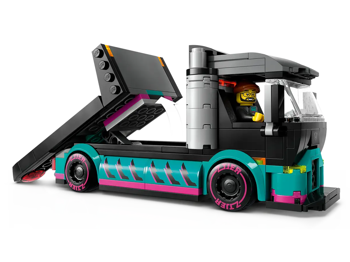 LEGO® Town 60406 Race Car and Car Carrier Truck Building Kit