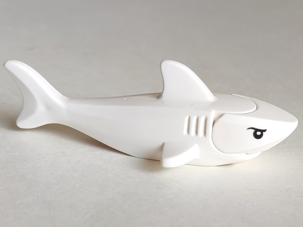 LEGO® 14518c04pb01 Shark with Rounded Nose and Debossed Gills with Black Eyes